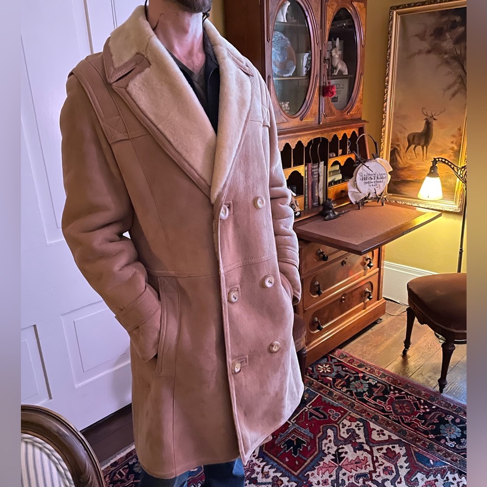 Vintage, Worn Once Men's Dress Sheepskin Coat